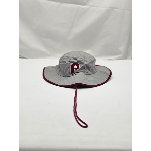 BWM Global Other - Phillies BWM Global Bucket Hat Men One Size Grey Phillies Chevrolet Boonie Hat